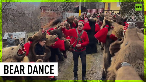 Romanian bear parade aimes to ward off evil spirits