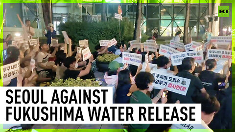 Hundreds in Seoul protest Japan's radioactive water disposal into ocean