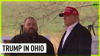 Trump arrives in Ohio to visit train derailment site (while Biden goes to Europe)