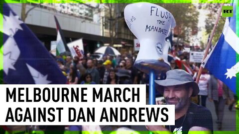 Melbourne citizens rally against Victoria Premier Andrews
