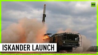 Russia's 'Iskander' missile system launches strike