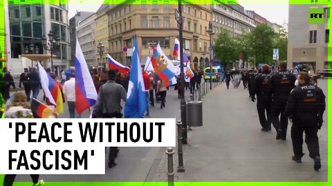 Pro-Russia demo faces counterprotest in Frankfurt