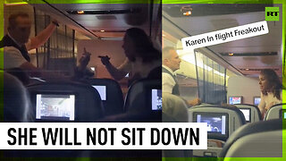 Karen fights with airline staff over wine