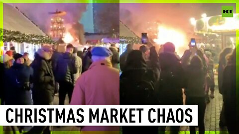 Berlin Christmas market fire injures shoppers