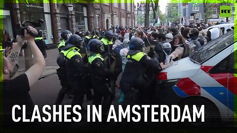 Amsterdam pro-Palestine protest turns messy