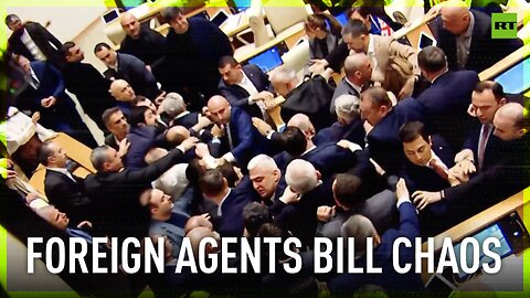 Fighting breaks out in Georgian parliament over foreign agents law