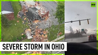 Storm sends debris flying across Ohio road