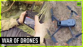 Russian forces use drones to cover the advance of strike teams