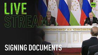 Putin signs bilateral documents with President of Tajikistan Rahmon