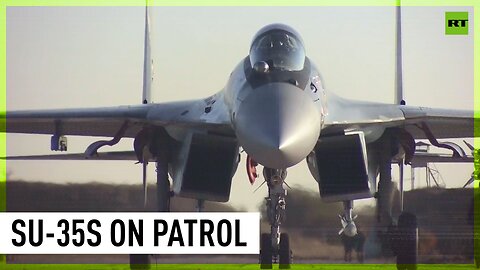 Russian Su-35S fighter jet on patrol