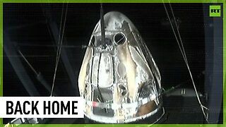 Russian cosmonaut Borisov and crew splashdown on Earth