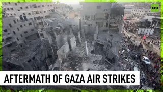 Gaza market battered by Israeli airstrikes