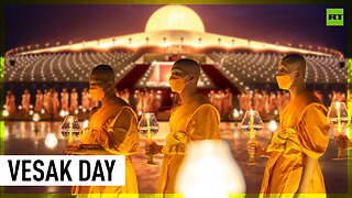 Monks in Thailand light 100,000 lanterns to celebrate Buddha’s birthday