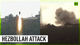 Hezbollah launches Burkan missiles on Israeli Pranit Barracks in Galilee
