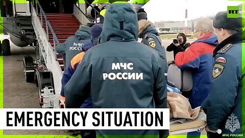 Russian emergency workers bring civilians injured in Belgorod shelling to Moscow