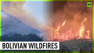 Bolivian firefighters tackle forest blazes amid drought