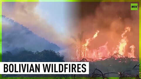 Bolivian firefighters tackle forest blazes amid drought