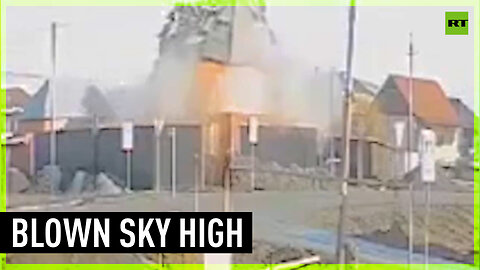 House takes off (literally) into skies in Ingushetia, Russia following gas blast