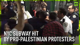 New York pro-Palestine protest goes underground (literally)