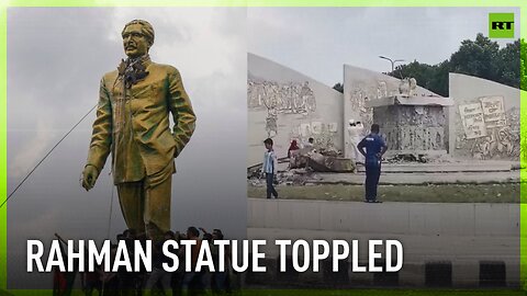 Statue of Bangladesh's founding leader destroyed
