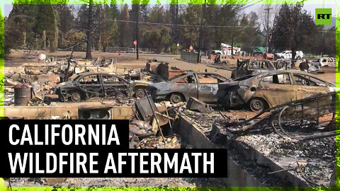 Grim aftermath of Northern California wildfires that claimed at least two lives