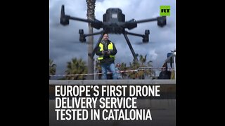 Europe’s first drone delivery service tested in Catalonia