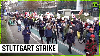 Public workers go on strike in Stuttgart