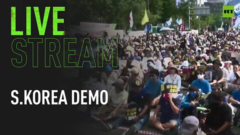Protest against release of radioactive water held in S.Korea [Streamed Live]