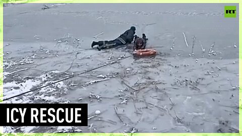 Teenagers rescued from under ice in Lugansk region