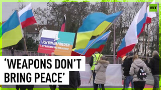 Demonstrators in Germany march against arms deliveries to Ukraine