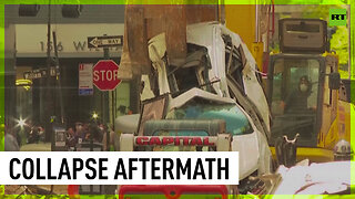 Wrecked cars pulled from collapsed NYC parking garage