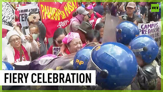 Angry women clash with Manila police on Intl Women's Day
