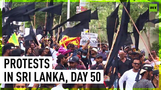 Water cannon, tear gas on day 50 of protests in Sri Lanka