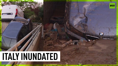 Mud & debris: Devastating floods hit Italy