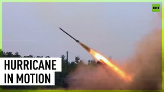 ‘Uragan’ missile systems target Ukrainian military positions