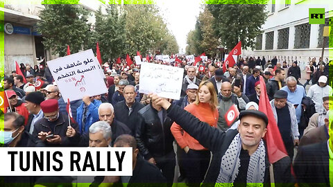 Hundreds protest against President Saied ahead of parliamentary elections in Tunisia