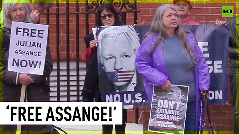 'RIP British Justice': Protesters demand release of Julian Assange