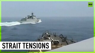 Chinese warship nearly collides with US destroyer