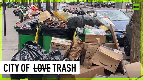 Garbage piles up in Paris as collectors strike against pension reform