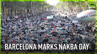 Thousands rally in Barcelona on Nakba Day demanding end of arms supplies to Israel