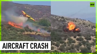 Plane crashes while putting out wildfires in Greece