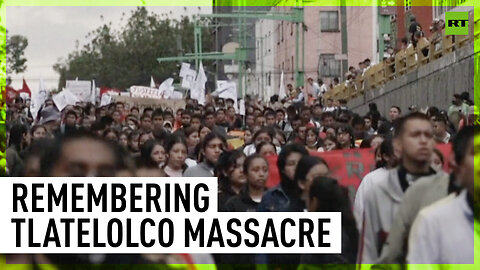 Thousands march to remember 1968 Mexico City Massacre