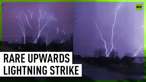 'Insane' and rare lightning strike caught on camera