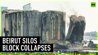 Block of silos collapses in Beirut port