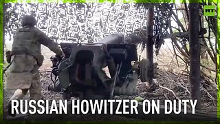 Russian D-30 howitzer annihilates camouflaged Ukrainian dugouts
