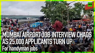 Mumbai airport job interview chaos as 25,000 applicants turn up