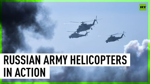 Russian Army helicopters in action