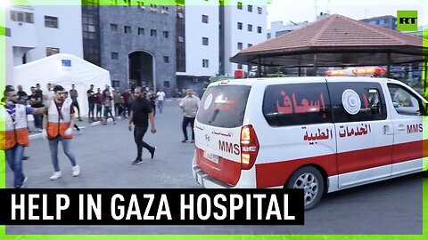 Gaza hospital swamped with wounded amid Israeli airstrikes