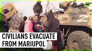 Civilians safely evacuated in Mariupol - Exclusive footage