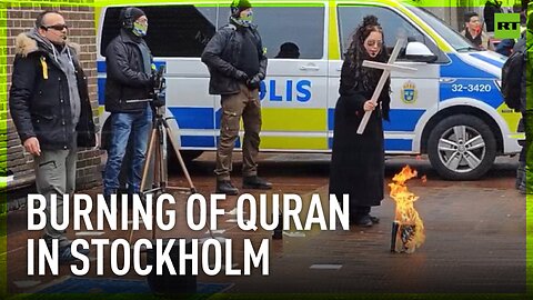 Activist burns Quran screaming 'Islam out of Sweden!'